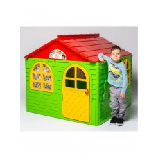 Детский игровой домик со шторками, DOLONI средний зелёный